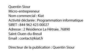 Mentions légales Philippons
